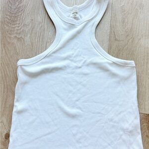 Aritzia White Racerback Tank Top
